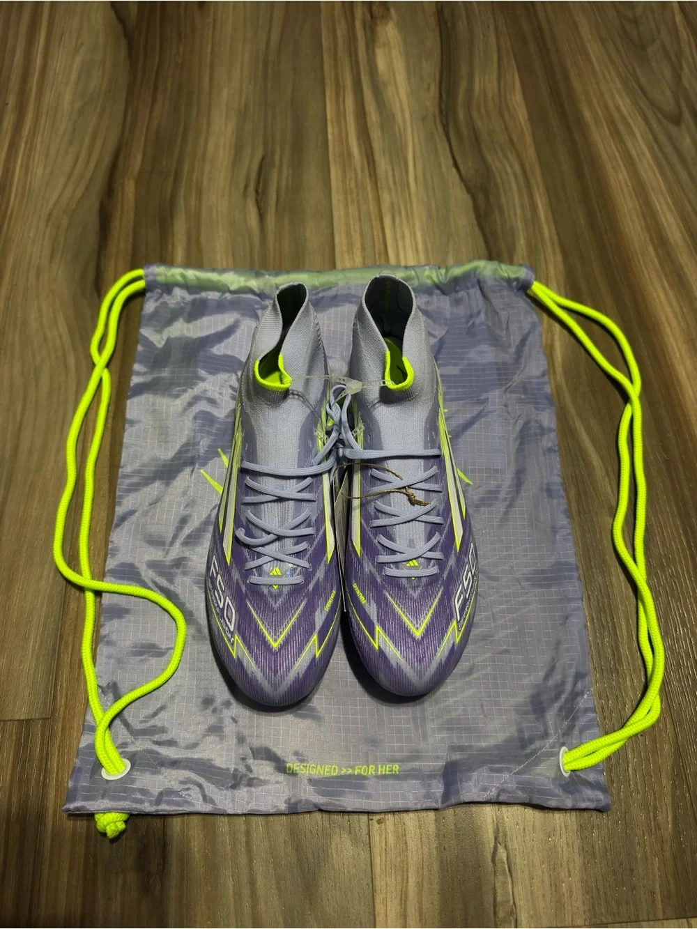Adidas F50 Sparkfusion Elite Mid FG AG Soccer Cleat Women’s Sz 6.5 Purple JH7648